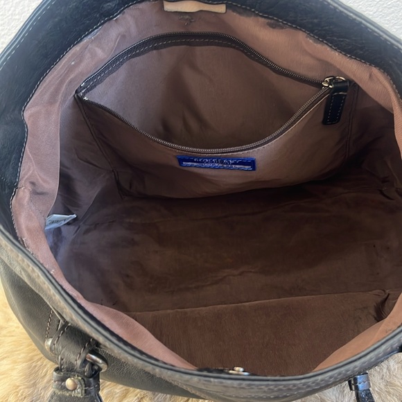 Authentic Burberry Blue Label black shoulder tote bag all leather - Picture 8 of 17